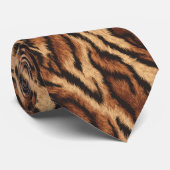 Cravate Bold Mens Fashion Tiger Print (Roulé)