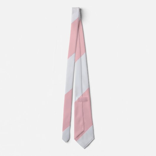 Cravate Bold Pink and White Striped Classic Wide Stripe (Dos)