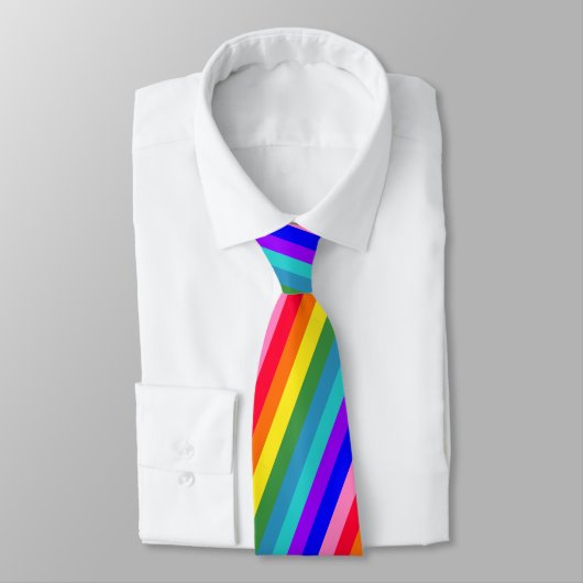 Cravate Bold Rainbow Stripes necktie (Attaché)