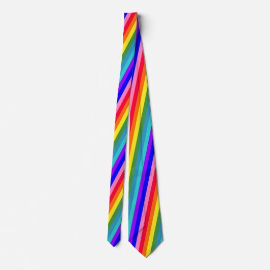 Cravate Bold Rainbow Stripes necktie (Dos)