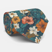 Cravate Bold Valentine Gifts For Him Tropical Floral (Roulé)