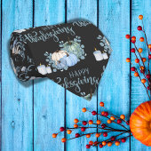 Cravate Bon thanksgiving en bleu sur noir |