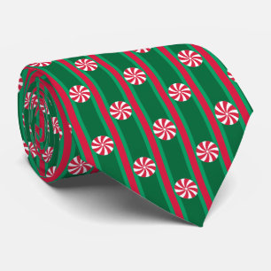 Cravate Bonbons à la menthe poivrée de Noël amusants et fa