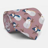 Cravate Bonhomme de neige Editable de couleur d'arrière - (Roulé)