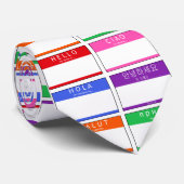 Cravate Bonjour, Hola, Salut (Roulé)