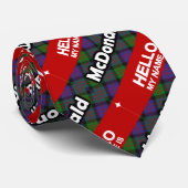 Cravate Bonjour mon nom est tartan écossais de clan de (Roulé)
