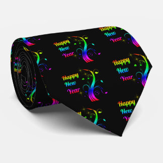 Cravate Bonne année colorée