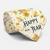 Cravate Bonne année en or (Roulé)