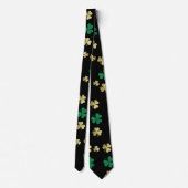 Cravate Bonne chance Gold Shamrock St Patrick's (Dos)