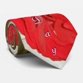 Cravate Bonne Fête des mères Rose rouge (Roulé)