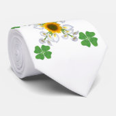 Cravate Bonne Saint Patrick ! Clover avec Calla (Roulé)