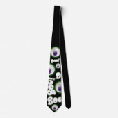 Cravate BOO Halloween violet flottant Eyeball - Oeil fantô (Devant)