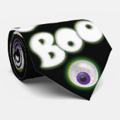 Cravate BOO Halloween violet flottant Eyeball - Oeil fantô (Roulé)