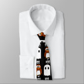 Cravate Boo Hoo Owl et Ghost (Attaché)