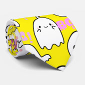 Cravate Boo, sensation fantomatique.b B Jaune BG (Roulé)