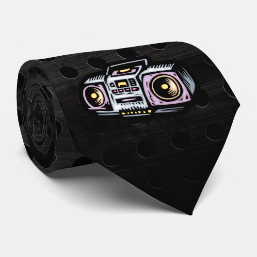 Cravate Boombox grunge (Roulé)