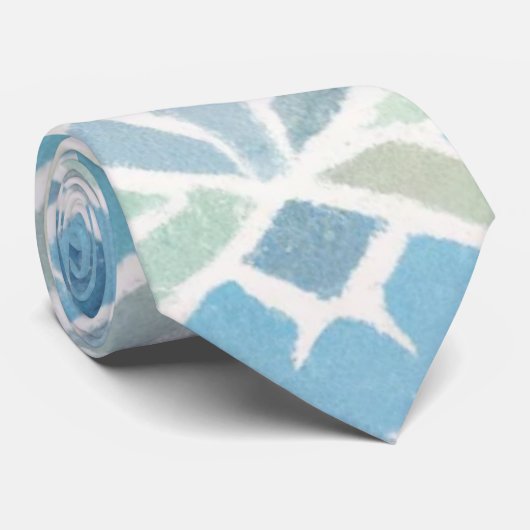 Cravate Bord de mer/plage/bleu marine (Roulé)