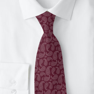 Cravate Bordeaux Paisley