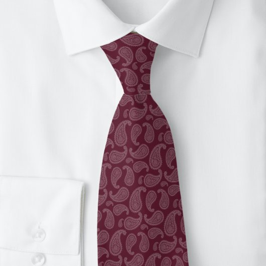 Cravate Bordeaux Paisley