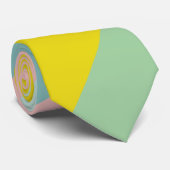 Cravate Bords de blocs de couleur mignons dans les pastels (Roulé)