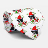 Cravate Bordure Collie Cadeaux de Noël (Roulé)
