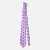 Cravate Bordure Collie Chien Silhouette Purple Lt Purple C (Devant)