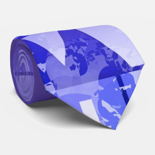 Cravate Bordure géométrique dégradé violet bleu lisse 