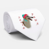 Cravate Borzoi Père Noël Paws (Roulé)