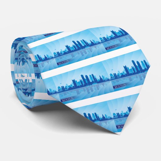 Cravate Boston Skyline (Roulé)