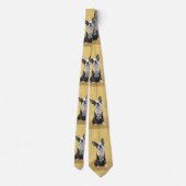 Cravate Boston Terrier Peinture - Cute Original Chien Art (Dos)