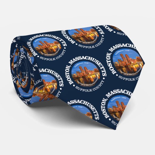 Cravate Boston (villes) (Roulé)
