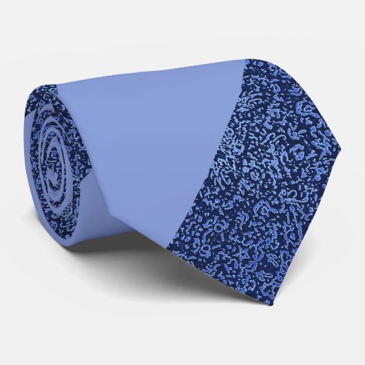 Cravate Botanical Pattern in Blue 2 (Roulé)