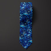 Cravate Botanique Bleu Cobalt Orné