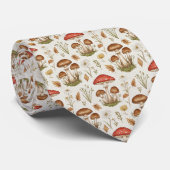 Cravate Botanique champignon vintage (Roulé)