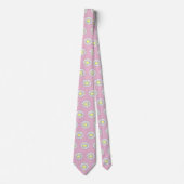 Cravate Botanique Daisy Pastel Fleur rose (Devant)