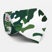 Cravate Botanique de la Flore verte rouge (Roulé)