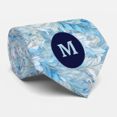 Cravate Botanique Hiver Bleu Glace (Roulé)