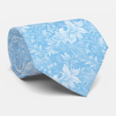 Cravate Botanique Orné Bleu Bébé (Roulé)