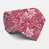 Cravate Botanique Orné Magenta (Roulé)