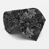 Cravate Botanique Orné Onyx (Roulé)