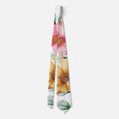 Cravate Botanique rose et jaune Blossom Chic Mariage (Dos)