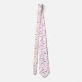 Cravate Botanique Rose White Forest Motif (Dos)