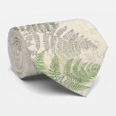 Cravate botanique vintage d'art de feuille de (Roulé)