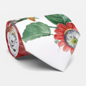 Cravate botanique vintage de fleurs de jardin de (Roulé)