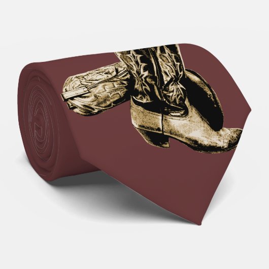 Cravate Botte de cowboy occidentale (Roulé)