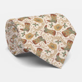 Cravate Bottes de Noël de l'Ouest et Motif Casquette (Roulé)