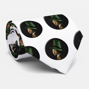 Cravate Boucle d'oreille Trèfle St. Patrick's Day