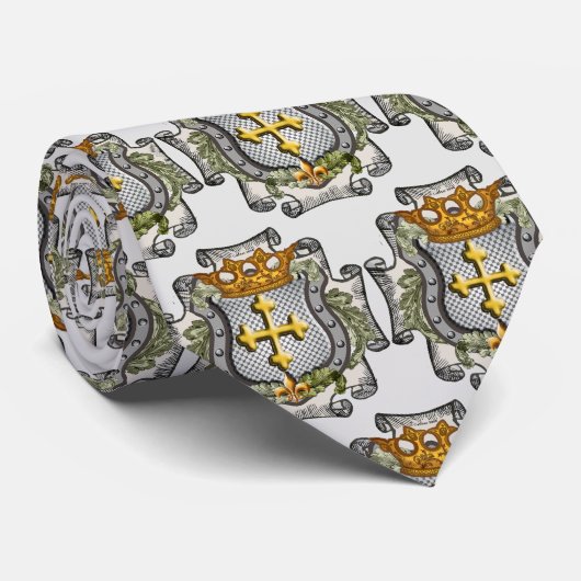 Cravate Bouclier Couronne Royale (Roulé)