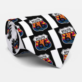 Cravate Bouclier de l'itinéraire 66 de drapeau de (Roulé)