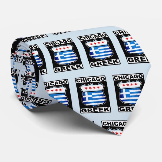 Cravate Bouclier grec de Chicago (Roulé)